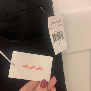 Good American “Good legs” black denim jeans.